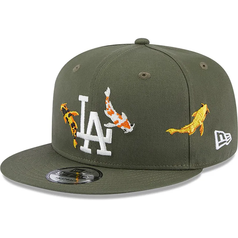 lippikset-littea-vihrea-snapback-9fifty-koi-fish-los-angeles-dodgers-mlb-new-era