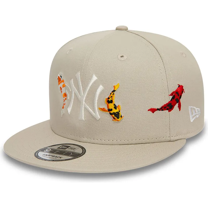 lippikset-littea-beige-snapback-9fifty-koi-fish-new-york-yankees-mlb-new-era