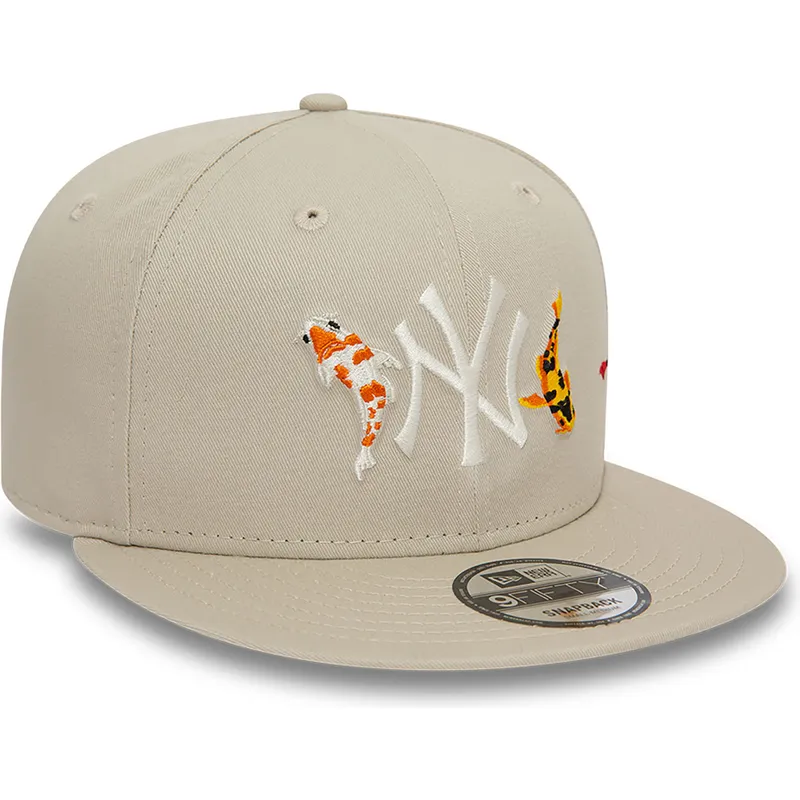 lippikset-littea-beige-snapback-9fifty-koi-fish-new-york-yankees-mlb-new-era