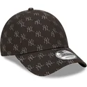 lippikset-kaareva-musta-saadettava-nauha-9forty-monogram-new-york-yankees-mlb-new-era