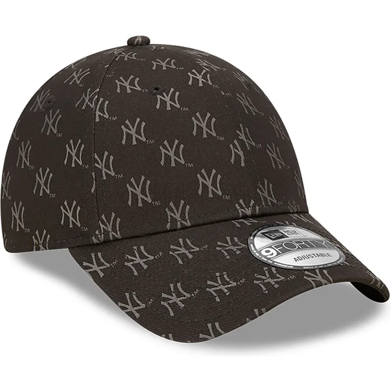 lippikset-kaareva-musta-saadettava-nauha-9forty-monogram-new-york-yankees-mlb-new-era