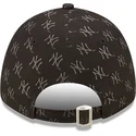 new-era-curved-brim-9forty-monogram-new-york-yankees-mlb-black-adjustable-cap