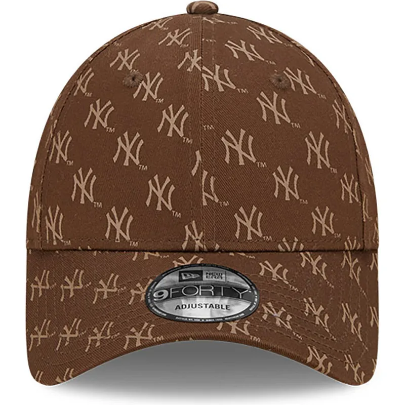 lippikset-kaareva-ruskea-saadettava-nauha-9forty-monogram-new-york-yankees-mlb-new-era