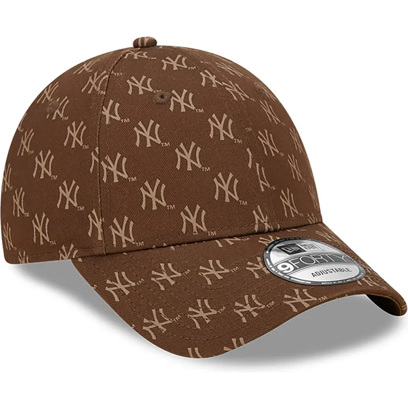 lippikset-kaareva-ruskea-saadettava-nauha-9forty-monogram-new-york-yankees-mlb-new-era