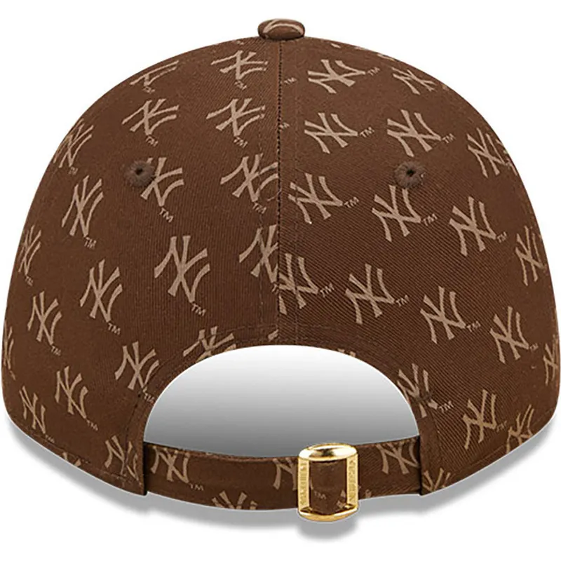 lippikset-kaareva-ruskea-saadettava-nauha-9forty-monogram-new-york-yankees-mlb-new-era