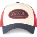 von-dutch-cla5-beige-red-and-navy-blue-trucker-hat