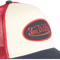 von-dutch-cla5-beige-red-and-navy-blue-trucker-hat