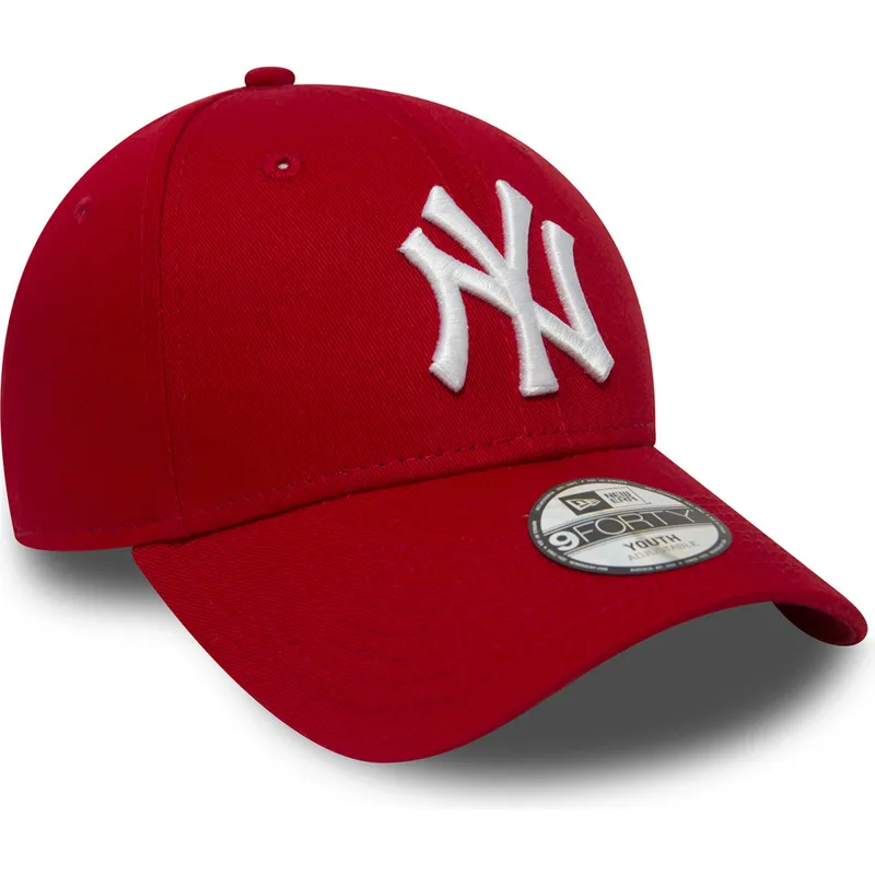cap-kaareva-red-adjustable-strap-lapsille-9forty-essential-new-york-yankees-mlb-new-era