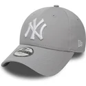 cap-kaareva-gray-adjustable-strap-lapsille-9forty-essential-new-york-yankees-mlb-new-era