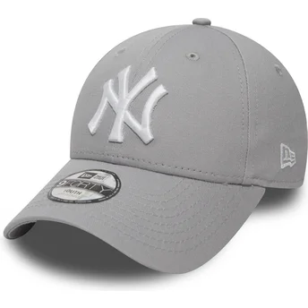 Lippikset kaareva harmaa säädettävä nauha lapsille 9FORTY Essential New York Yankees MLB New Era