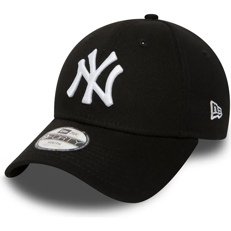 cap-kaareva-black-adjustable-strap-lapsille-9forty-essential-new-york-yankees-mlb-new-era