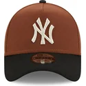 lippikset-kaareva-ruskea-snapback-9forty-a-frame-harvest-new-york-yankees-mlb-new-era