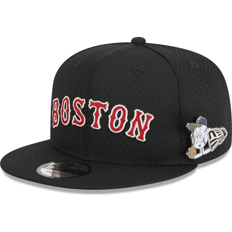 lippikset-littea-musta-snapback-9fifty-post-up-pin-boston-red-sox-mlb-new-era