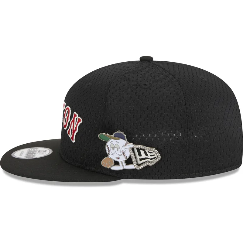 lippikset-littea-musta-snapback-9fifty-post-up-pin-boston-red-sox-mlb-new-era