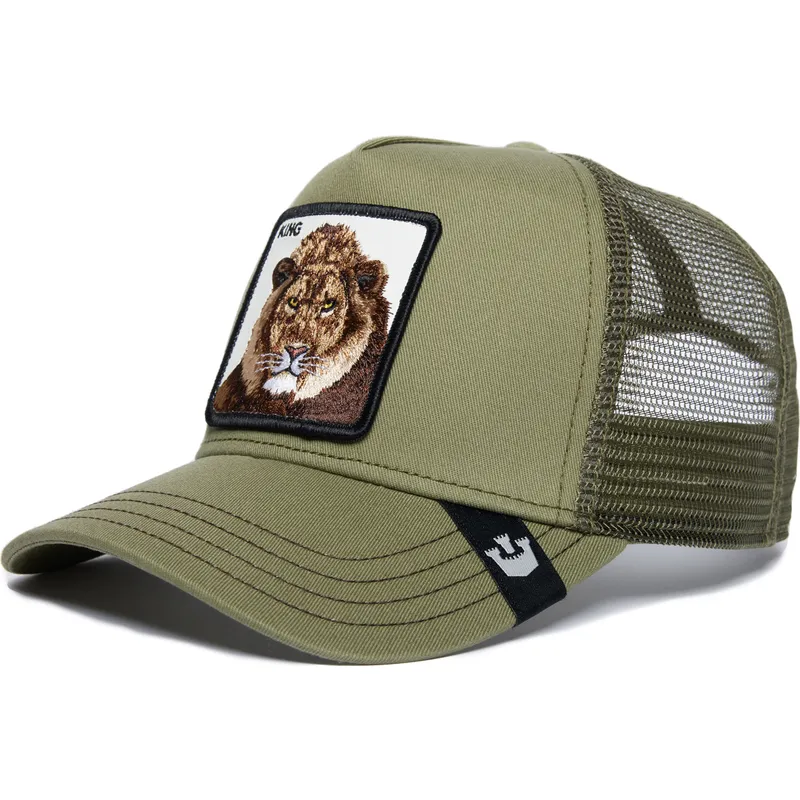 lippikset-kaareva-rekka-vihrea-snapback-the-king-lion-the-farm-goorin-bros