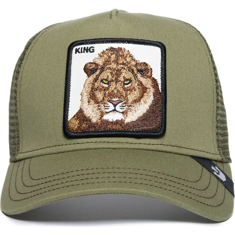 lippikset-kaareva-rekka-vihrea-snapback-the-king-lion-the-farm-goorin-bros