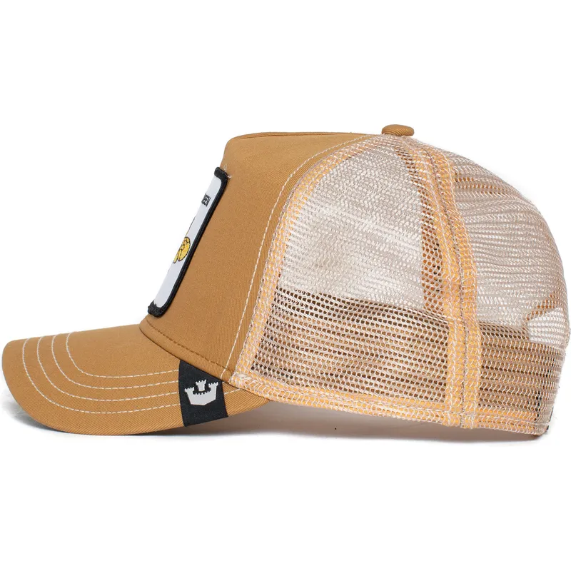 lippikset-kaareva-rekka-ruskea-snapback-the-queen-bee-the-farm-goorin-bros