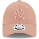 lippikset-kaareva-vaaleanpunainen-saadettava-nauha-9forty-velour-new-york-yankees-mlb-new-era