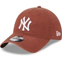 cap-kaareva-brown-adjustable-strap-9twenty-league-essential-new-york-yankees-mlb-new-era
