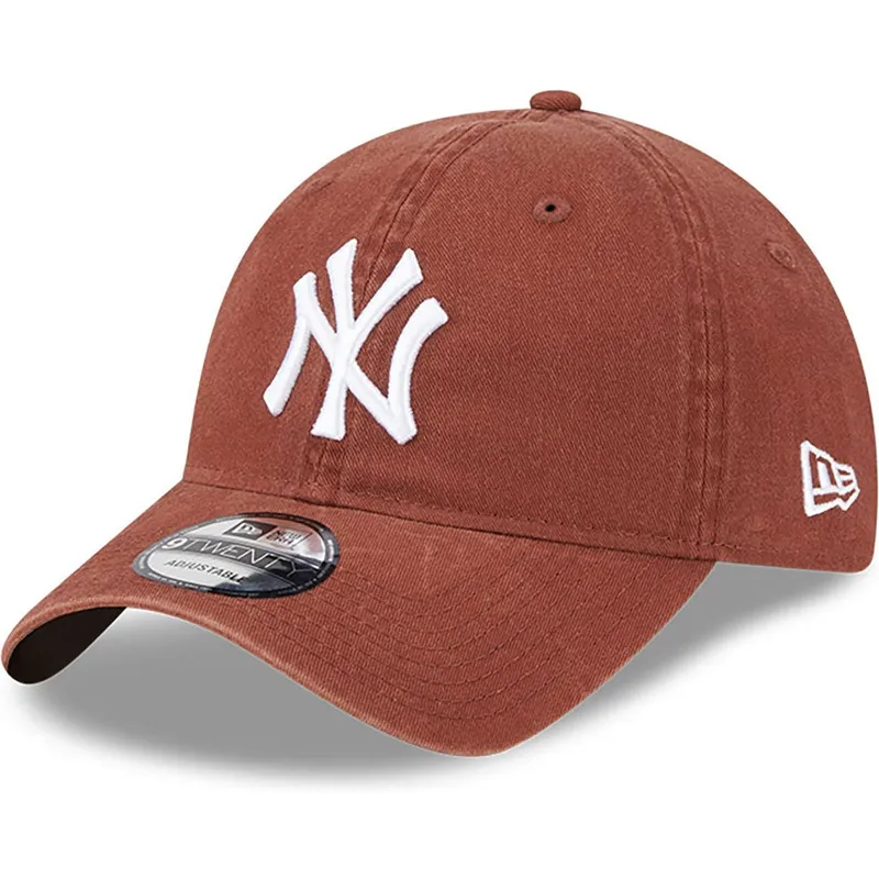 cap-kaareva-brown-adjustable-strap-9twenty-league-essential-new-york-yankees-mlb-new-era cap-kaareva-brown-adjustable-strap-9twenty-league-essential-new-york-yankees-mlb-new-era