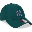 lippikset-kaareva-vihrea-saadettava-nauha-9forty-check-infill-new-york-yankees-mlb-new-era