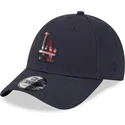 lippikset-kaareva-laivastonsininen-saadettava-nauha-9forty-check-infill-los-angeles-dodgers-mlb-new-era