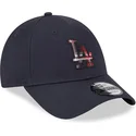 lippikset-kaareva-laivastonsininen-saadettava-nauha-9forty-check-infill-los-angeles-dodgers-mlb-new-era