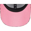 lippikset-kaareva-leopardi-saadettava-nauha-rosa-9forty-velour-new-york-yankees-mlb-new-era