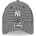 lippikset-kaareva-musta-saadettava-nauha-9forty-houndstooth-new-york-yankees-mlb-new-era