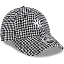 lippikset-kaareva-musta-saadettava-nauha-9forty-houndstooth-new-york-yankees-mlb-new-era