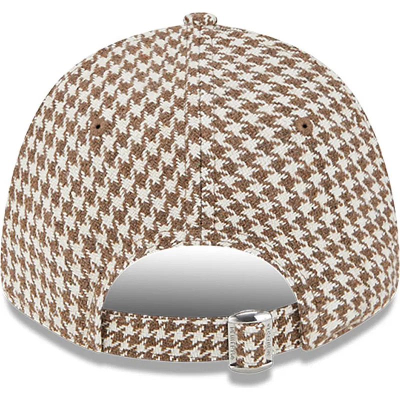 lippikset-kaareva-ruskea-saadettava-nauha-9forty-houndstooth-new-york-yankees-mlb-new-era
