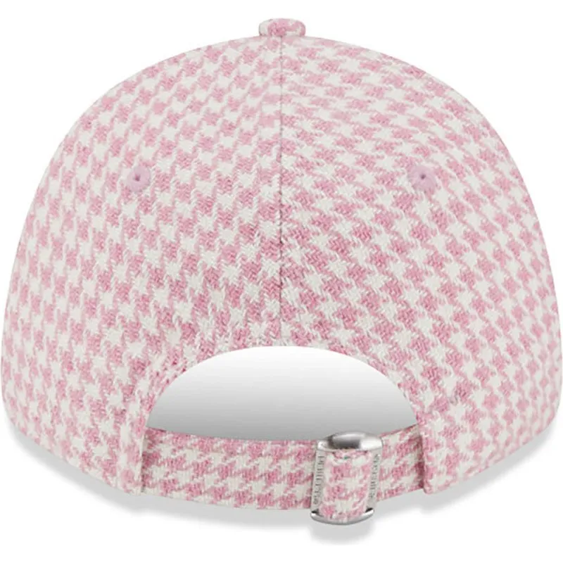 lippikset-kaareva-vaaleanpunainen-saadettava-nauha-9forty-houndstooth-los-angeles-dodgers-mlb-new-era