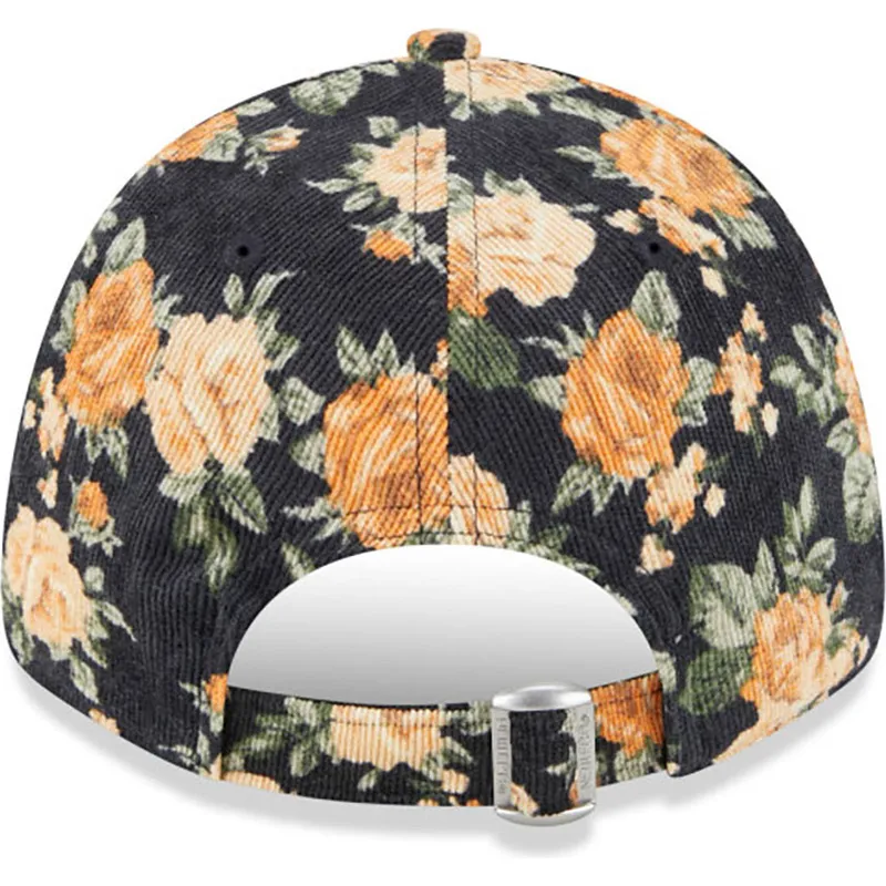 lippikset-kaareva-laivastonsininen-saadettava-nauha-9forty-floral-cord-new-york-yankees-mlb-new-era
