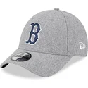 lippikset-kaareva-harmaa-saadettava-nauha-9forty-essential-melton-wool-boston-red-sox-mlb-new-era