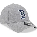 lippikset-kaareva-harmaa-saadettava-nauha-9forty-essential-melton-wool-boston-red-sox-mlb-new-era