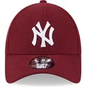lippikset-kaareva-punainen-saadettava-nauha-9forty-essential-melton-wool-new-york-yankees-mlb-new-era