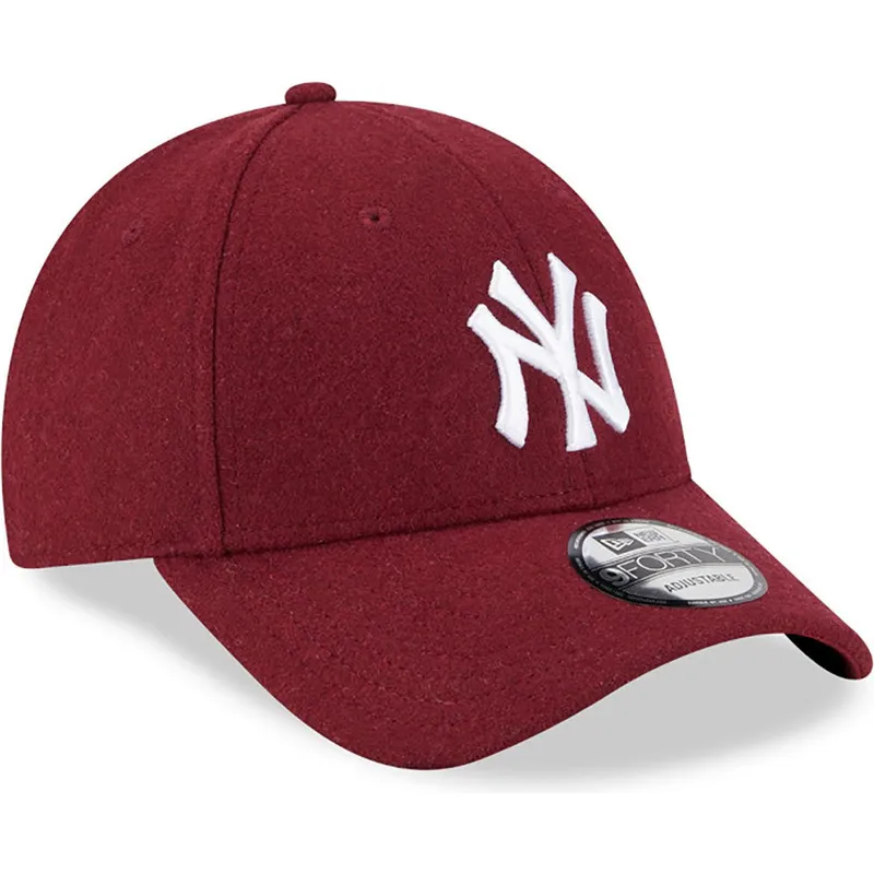 lippikset-kaareva-punainen-saadettava-nauha-9forty-essential-melton-wool-new-york-yankees-mlb-new-era