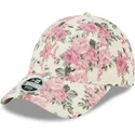 lippikset-kaareva-beige-saadettava-nauha-rosa-9forty-floral-cord-new-york-yankees-mlb-new-era