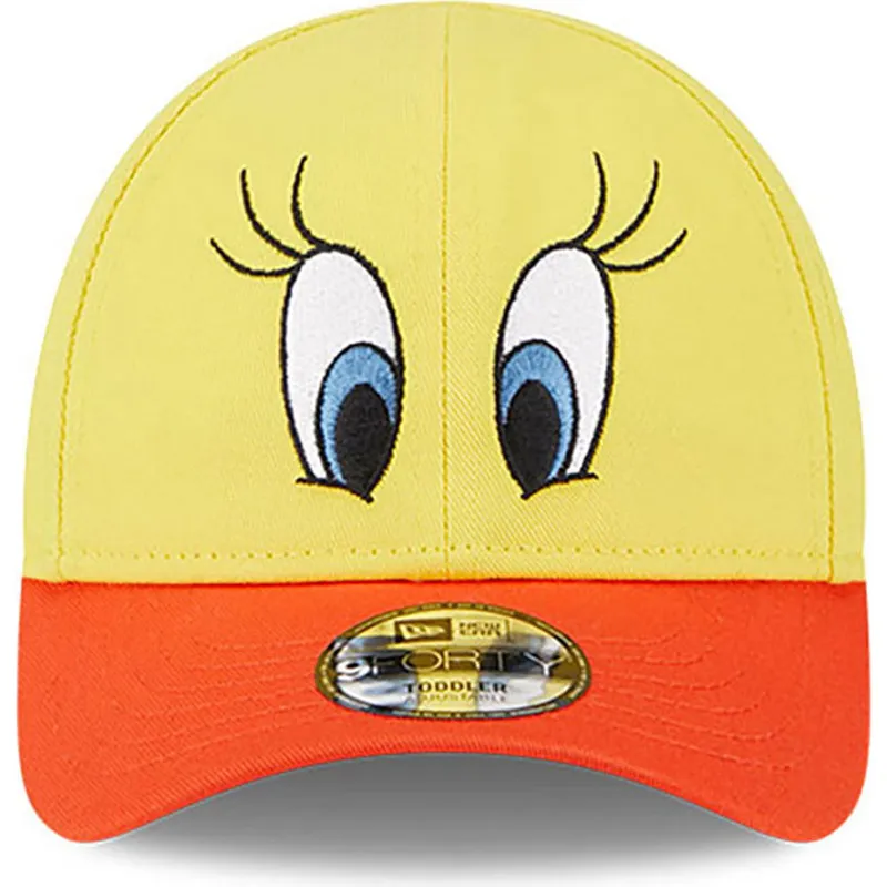 lippikset-kaareva-keltainen-saadettava-nauha-lapsille-9forty-piolin-looney-tunes-new-era