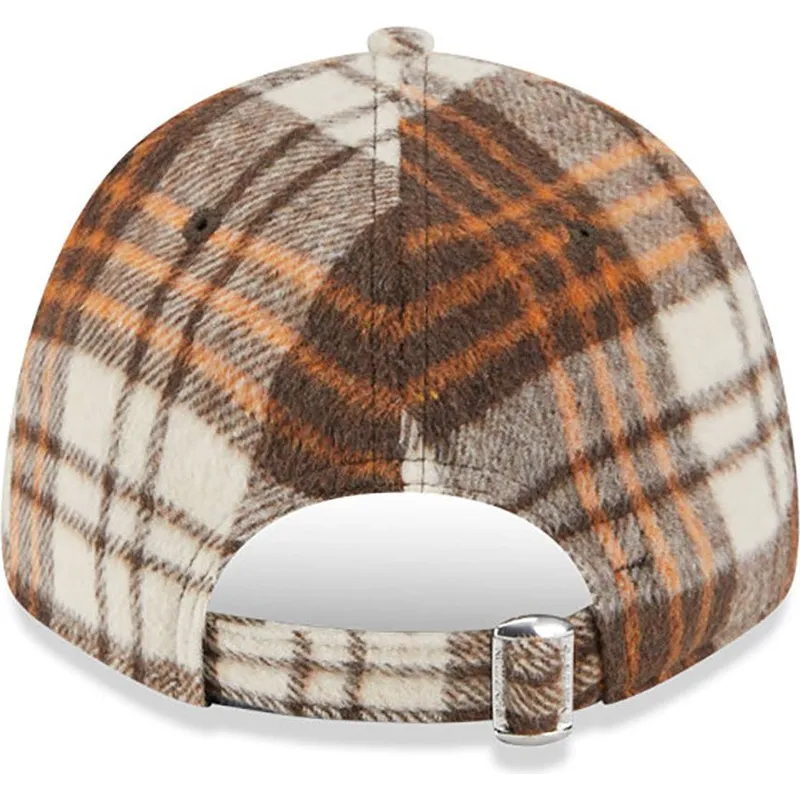 lippikset-kaareva-ruskea-saadettava-nauha-9forty-check-new-york-yankees-mlb-new-era