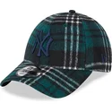 lippikset-kaareva-vihrea-saadettava-nauha-9forty-check-new-york-yankees-mlb-new-era