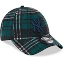 lippikset-kaareva-vihrea-saadettava-nauha-9forty-check-new-york-yankees-mlb-new-era