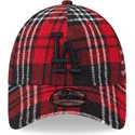 lippikset-kaareva-punainen-saadettava-nauha-9forty-check-los-angeles-dodgers-mlb-new-era