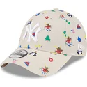 lippikset-kaareva-beige-saadettava-nauha-lapsille-9forty-festive-new-york-yankees-mlb-new-era