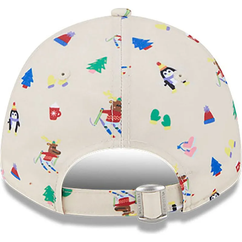 lippikset-kaareva-beige-saadettava-nauha-lapsille-9forty-festive-new-york-yankees-mlb-new-era