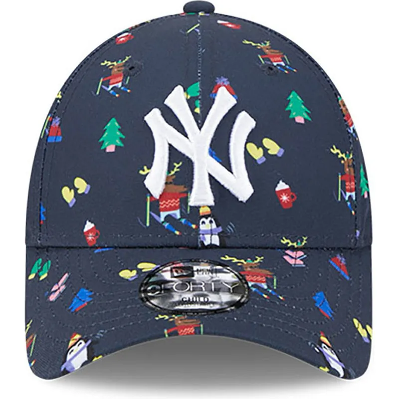 lippikset-kaareva-laivastonsininen-saadettava-nauha-lapsille-9forty-festive-new-york-yankees-mlb-new-era