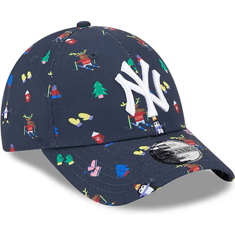 lippikset-kaareva-laivastonsininen-saadettava-nauha-lapsille-9forty-festive-new-york-yankees-mlb-new-era