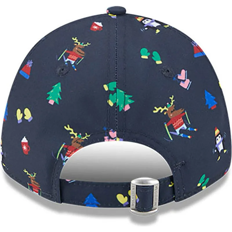 lippikset-kaareva-laivastonsininen-saadettava-nauha-lapsille-9forty-festive-new-york-yankees-mlb-new-era