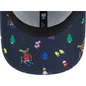 lippikset-kaareva-laivastonsininen-saadettava-nauha-lapsille-9forty-festive-new-york-yankees-mlb-new-era