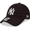lippikset-kaareva-ruskea-saadettava-nauha-9forty-flannel-new-york-yankees-mlb-new-era